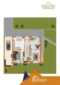 Grundriss visualisiert Erdgeschoss