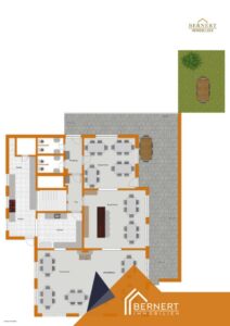 Grundriss visualisiert Außenbereich