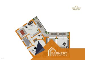 Visualisierter Grundriss OG